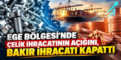 Ege Bölgesi’nde çelik ihracatının açığını, bakır ihracatı kapattı