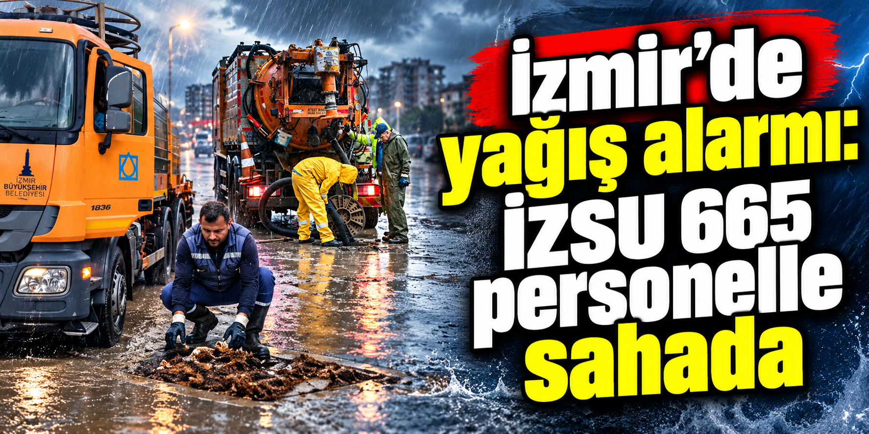 İzmir’de yağış alarmı: İZSU 665 personelle sahada