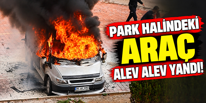 Park halindeki araç alev alev yandı!