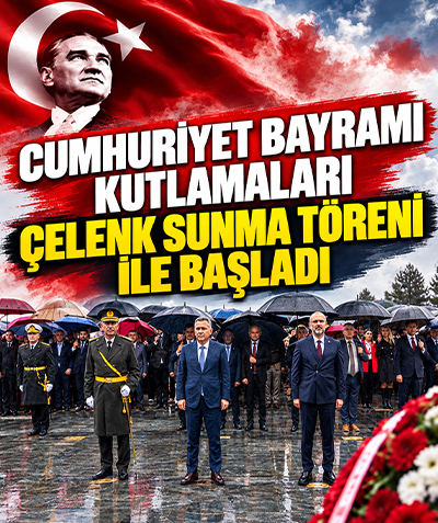 Cumhuriyet Bayramı kutlamaları çelenk sunma töreni ile başladı