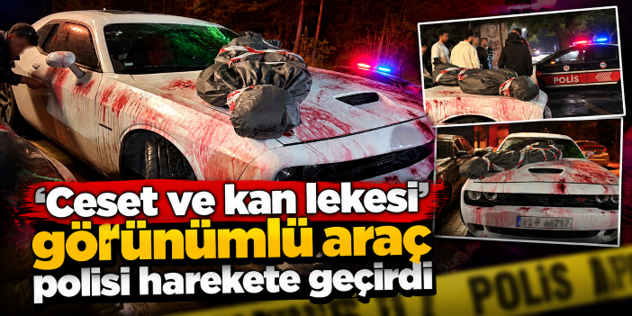 'Ceset ve kan lekesi' görünümlü araç polisi harekete geçirdi