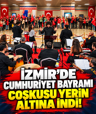 İzmir'de Cumhuriyet Bayramı coşkusu yerin altına indi!