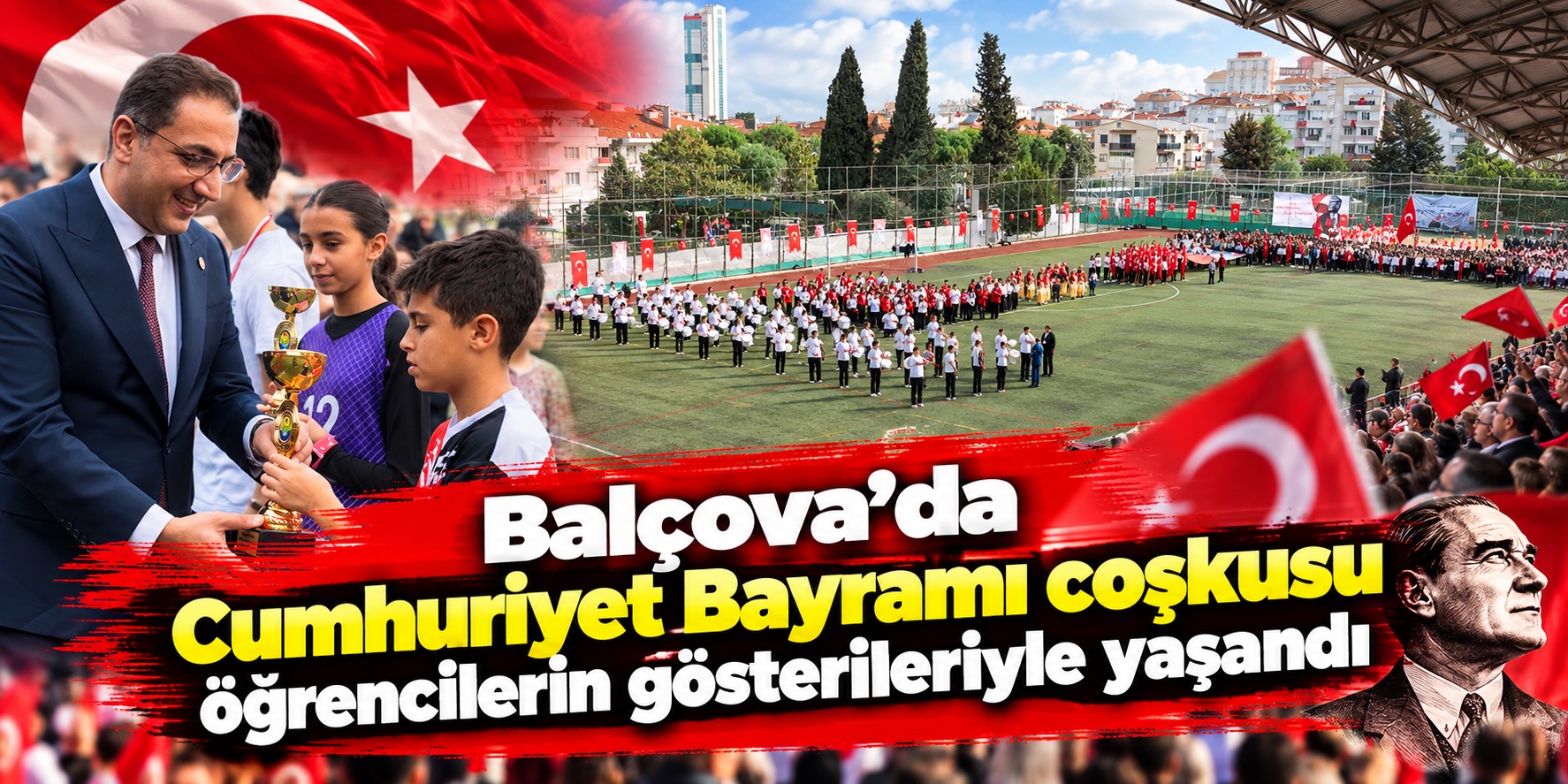 Balçova’da Cumhuriyet Bayramı coşkusu öğrencilerin gösterileriyle yaşandı