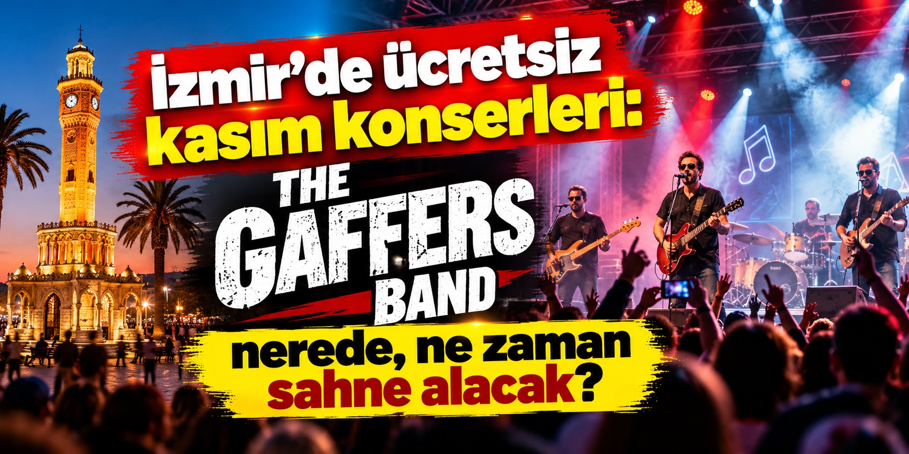 İzmir’de ücretsiz kasım konserleri: The Gaffers Band nerede, ne zaman sahne alacak?