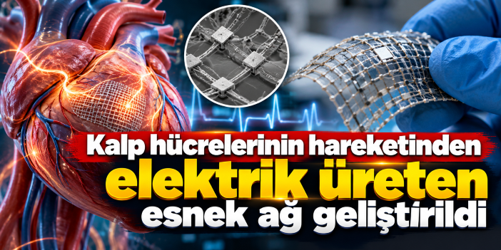 Kalp hücrelerinin hareketinden elektrik üreten esnek ağ geliştirildi