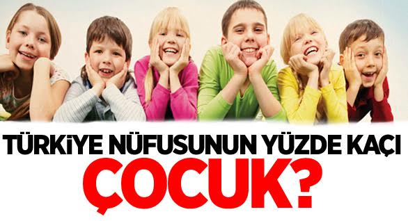 ÜLKE NÜFUSUNUN ÜÇTE BİRİNİ ÇOCUKLAR OLUŞTURDU