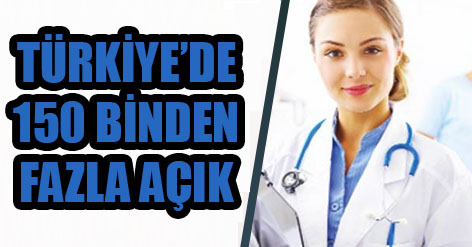 TÜRKİYE’DE 150 BİNDEN  FAZLA AÇIK VAR