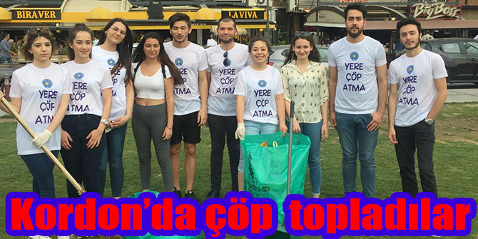 Kordon’da çöp  topladılar