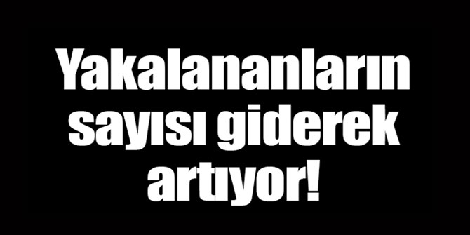 Yakalananların sayısı giderek artıyor