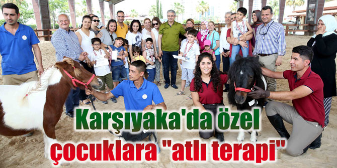 Karşıyaka'da özel çocuklara "atlı terapi"
