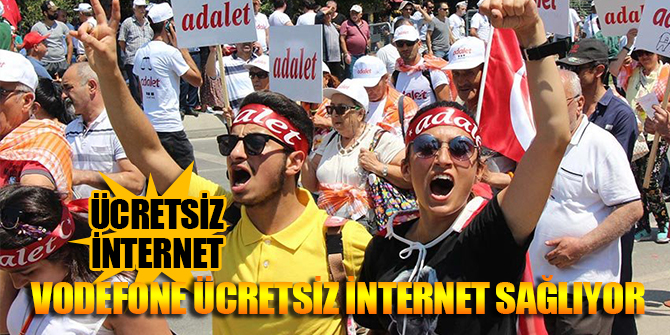 Vodafone’dan Adalet Mitingi’ne kablosuz internet