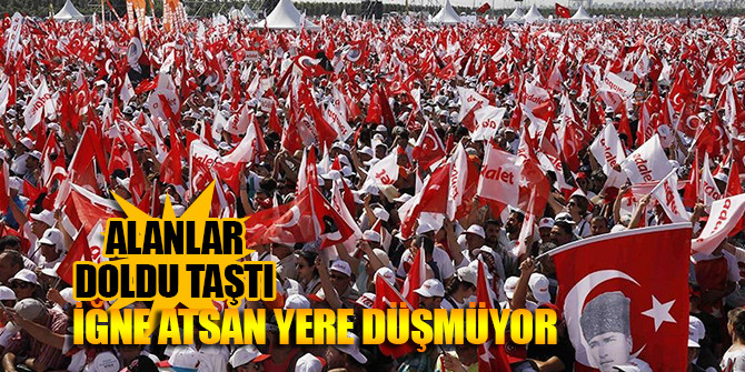 Adalet Mitingi’nde alan doldu taştı