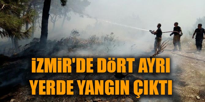 iZMiR'DE DöRT AYRI YERDE YANGIN ÇIKTI