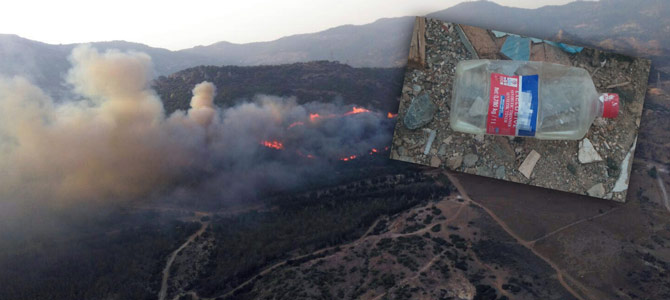 İzmir'deki yangında tiner şişesi bulundu...