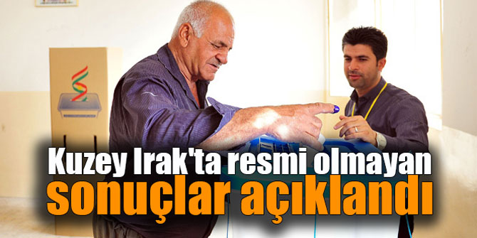 Kuzey Irak'ta resmi olmayan sonuçlar açıklandı