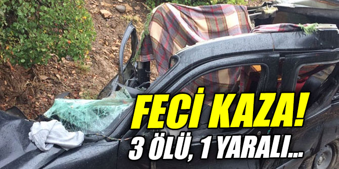 Feci kaza: 3 ölü, 1 yaralı