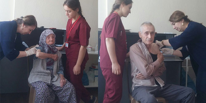Ödemiş'te Huzurevi Sakinlerine Grip Aşısı Yapıldı