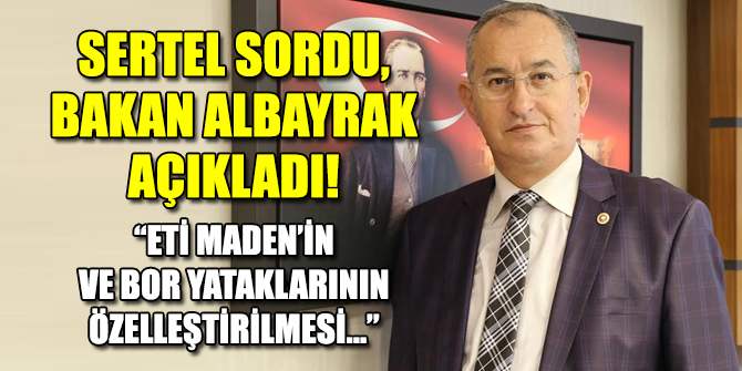 CHP İzmir Milletvekili Atila Sertel sordu, Bakan Albayrak açıkladı!