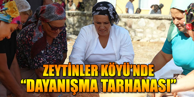 Urla Zeytinler Köyü’nde “Dayanışma Tarhanası” yapıldı