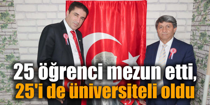 25 öğrenci mezun etti, 25'i de üniversiteli oldu