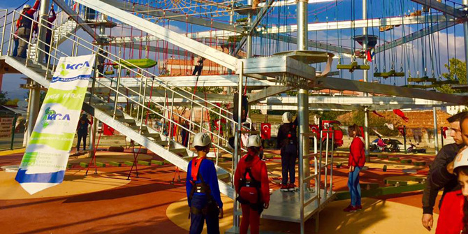 Macera Parkı’na gençler ve çocuklar büyük ilgi gösteriyor