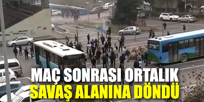 Maç sonrası ortalık savaş alanına döndü