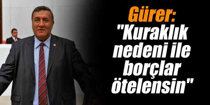 Gürer: "Kuraklık nedeni ile borçlar ötelensin"