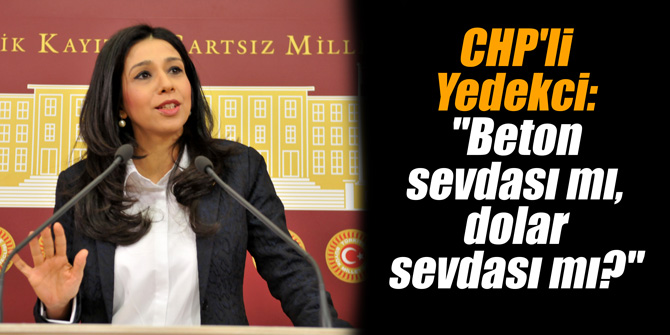 CHP'li Yedekci: "Beton sevdası mı, dolar sevdası mı?"