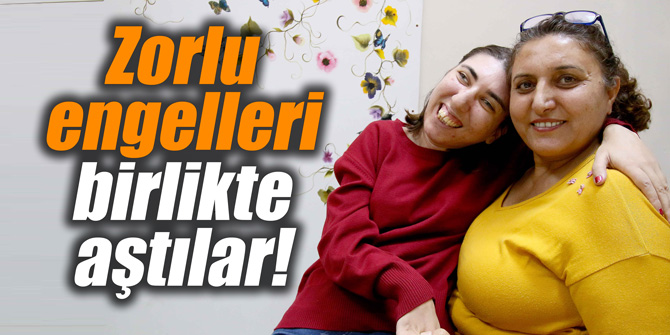 Zorlu engelleri birlikte aştılar!