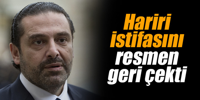Hariri istifasını resmen geri çekti