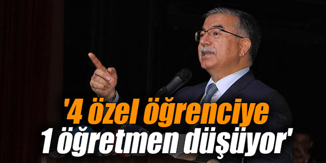 '4 özel öğrenciye 1 öğretmen düşüyor'