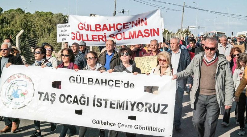 Gülbahçe tepki gösterdi, taş ocaklarına izin verilmedi