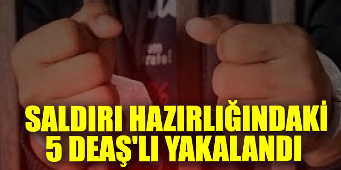 Saldırı hazırlığındaki 5 DEAŞ'lı kıskıvrak yakalandı