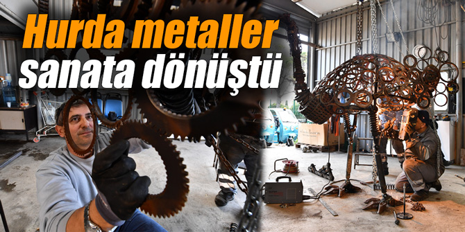 Hurda metaller sanata dönüştü