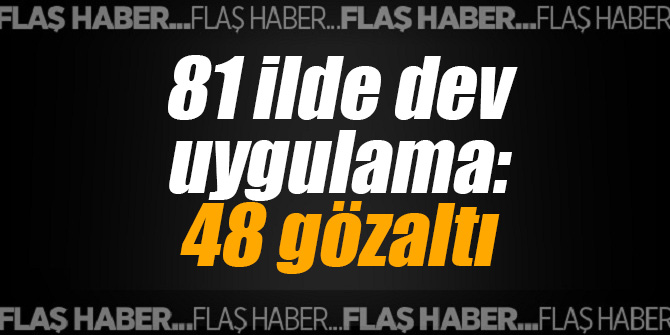 81 ilde dev uygulama: 48 gözaltı