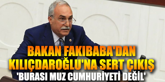 Bakan Fakıbaba'dan Kılıçdaroğlu'na sert çıkış