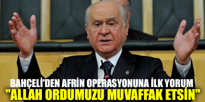 Bahçeli'den Afrin operasyonuna ilk yorum