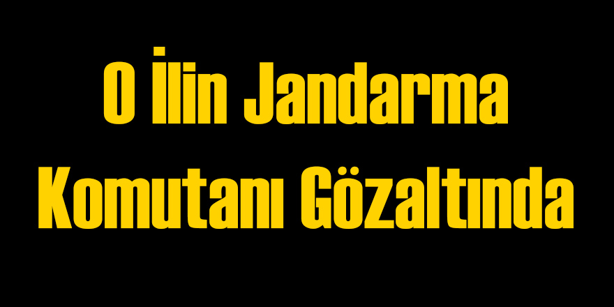 O İlin Jandarma Komutanı Gözaltına Alındı