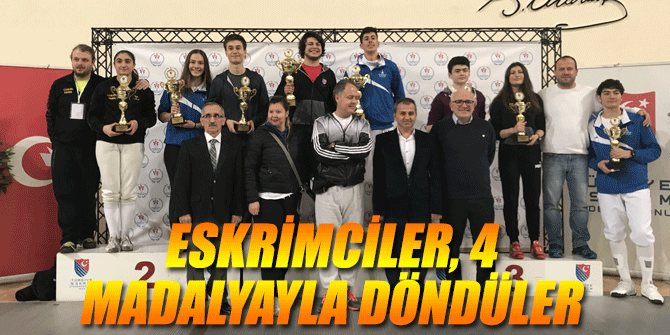 Eskrimciler, 4 madalyayla döndüler