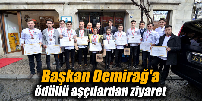 Başkan Demirağ'a ödüllü aşçılardan ziyaret