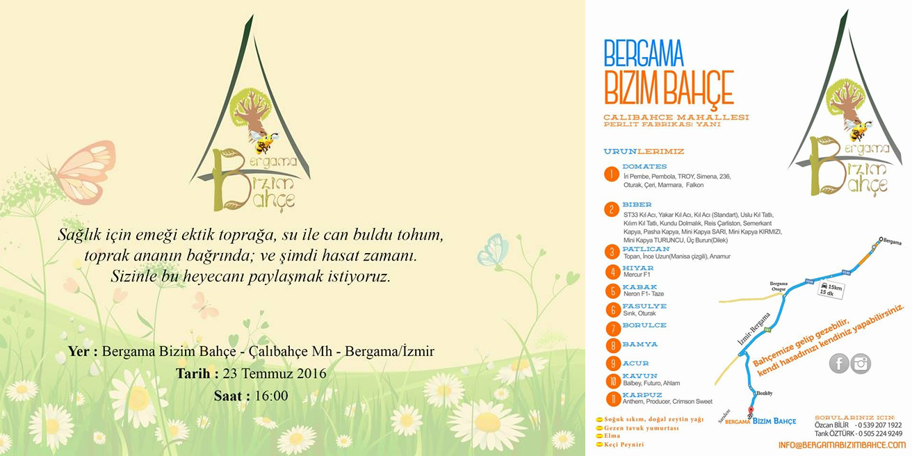 Bergama Bizim Bahçe'de Hasat Şenliği