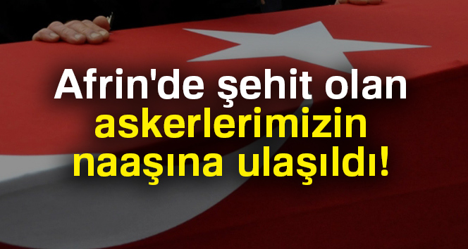 Şehitlerimizin naaşlarına ulaşıldı