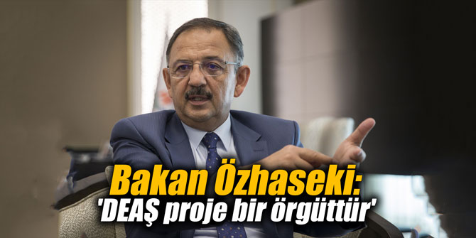 Bakan Özhaseki: 'DEAŞ proje bir örgüttür'