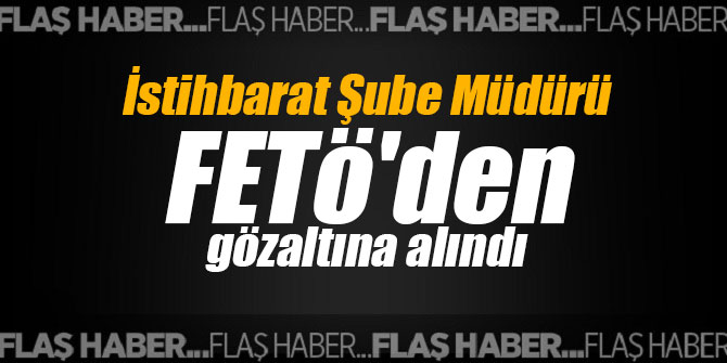 İstihbarat Şube Müdürü FETö'den gözaltına alındı