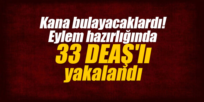 Kana bulayacaklardı! Eylem hazırlığında 33 DEAŞ'lı yakalandı