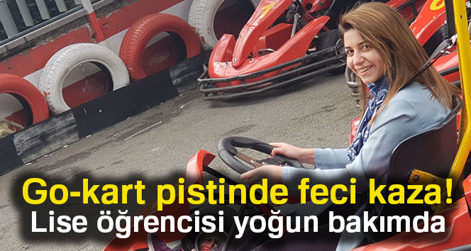 Go-kart pistinde feci kaza