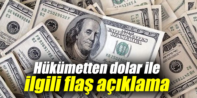 Hükümetten dolar ile ilgili flaş açıklama