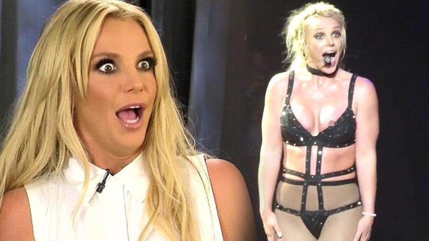 Britney Spears’tan konserde frikik kazası!
