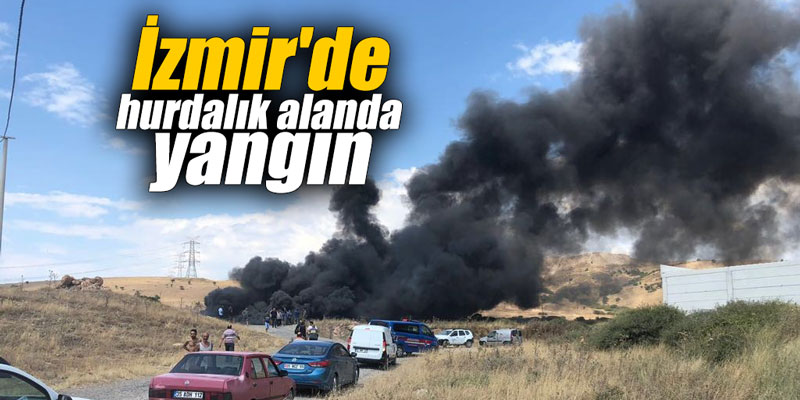 İzmir'de hurdalık alanda yangın