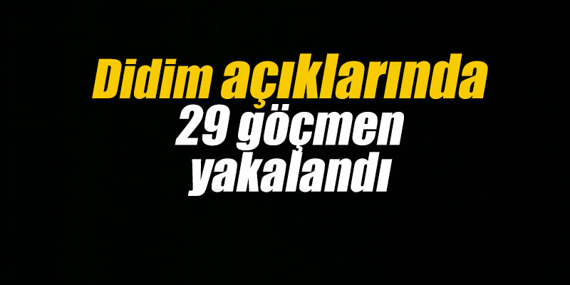 Didim açıklarında 29 göçmen yakalandı